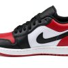 Jordan 1 Low Mens Basketball Shoes Gym Red White Black-1