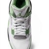 Jordan 4 Retro Women Basketball Shoes White Oil Green Nike-3