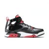 Nike Mens Sneakers Leather Air Cushioning Black Red-2