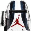 Clear Backpack Adult Black Red Adjustable Padded Straps-0