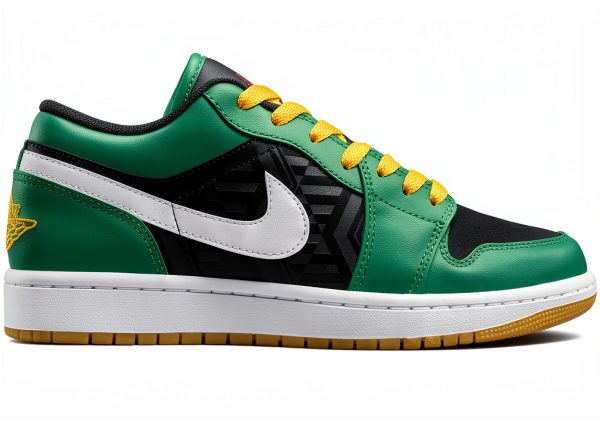 Nike Mens Basketball Shoes Rubber Sole White Gold Malachite-0
