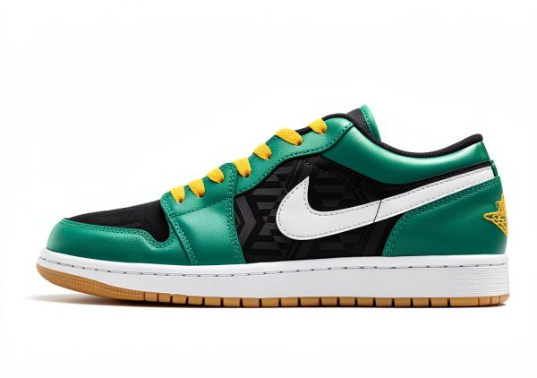 Nike Mens Basketball Shoes Rubber Sole White Gold Malachite-4