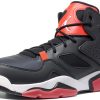Nike Mens Basketball Shoes Leather Fabric Black Red-0