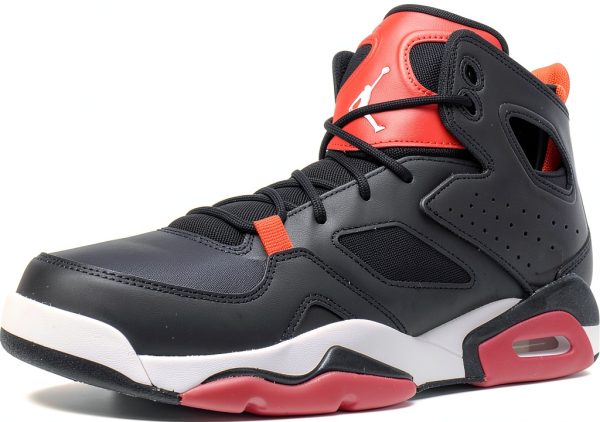 Nike Mens Basketball Shoes Leather Fabric Black Red-0