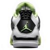 Jordan 4 Retro Women Basketball Shoes White Oil Green Nike-4