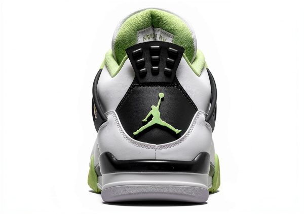 Jordan 4 Retro Women Basketball Shoes White Oil Green Nike-4