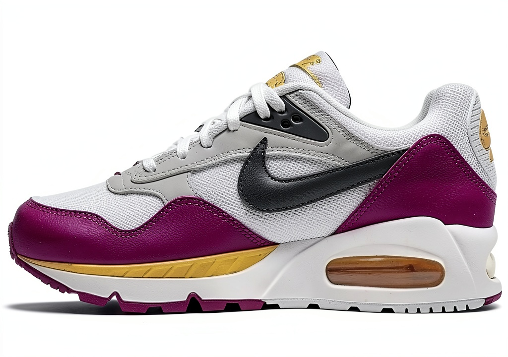 Nike womens running shoes in White/Dark Grey color on a running track