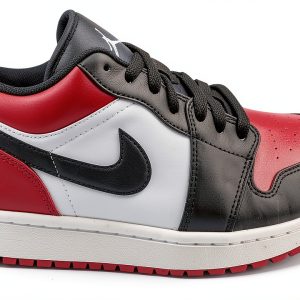 Jordan 1 Low Mens Basketball Shoes Gym Red White Black-0