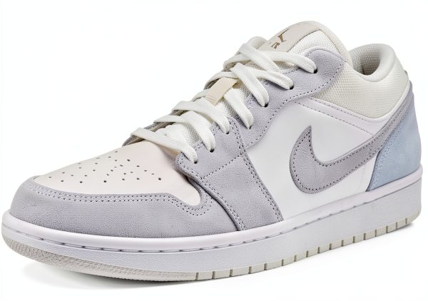 Air Jordan 1 Low Mens Basketball Shoes White Sky Grey-3