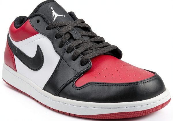 Jordan 1 Low Mens Basketball Shoes Gym Red White Black-2