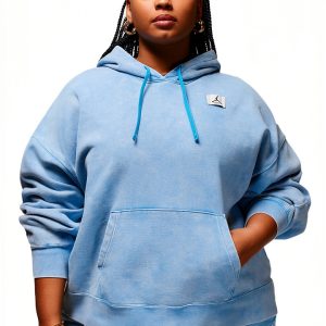 Nike Womens Hoodie Cotton Athletic Front Pocket Dark Powder-0