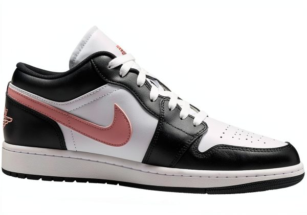 Air Jordan 1 Low Mens Shoes White Rust Pink Black Style-1