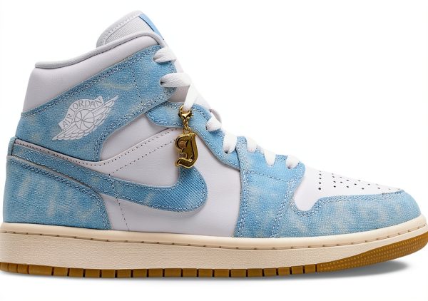 Nike Air Jordan 1 Mid Womens Basketball Shoes White-1