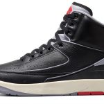 Jordan 2 Retro Mens Basketball Shoes Black Cement Grey-0