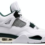 Mens Sneakers White Oxidized Green Rubber Sole Fashion-0