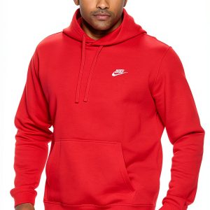 Nike Mens Hoodie Fleece Lined Paneled Hood Pouch Pocket-0