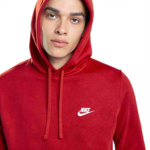 Nike Mens Hoodie Fleece Lined Paneled Hood Pouch Pocket-3