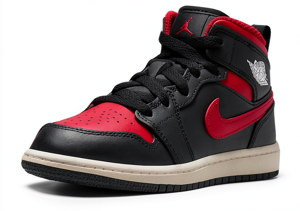 Nike basketball shoes showing perforated toebox and lacing system