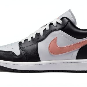 Air Jordan 1 Low Mens Shoes White Rust Pink Black Style-0
