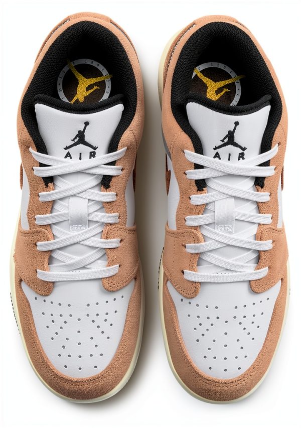Air Jordan 1 Low Elementary School Sneakers Hemp British Tan-3