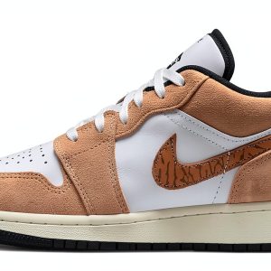 Air Jordan 1 Low Elementary School Sneakers Hemp British Tan-0