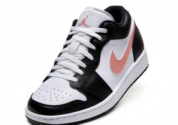Air Jordan 1 Low Mens Shoes White Rust Pink Black Style-5