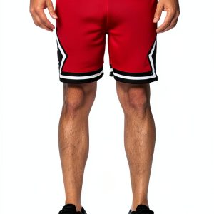Nike Mens Athletic Shorts Gym Red Polyester Drawcord-0