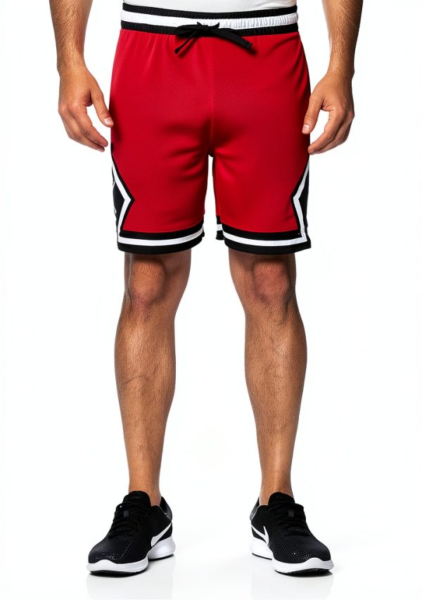 Nike Mens Athletic Shorts Gym Red Polyester Drawcord-0