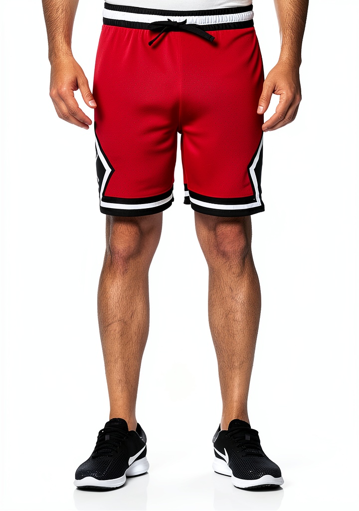 Nike Gym Red athletic shorts on a man during a workout