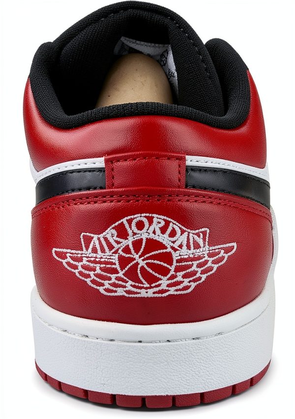 Jordan 1 Low Mens Basketball Shoes Gym Red White Black-4