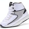 Nike Mens Casual Shoes White Fire Red Black Leather Sneakers-2