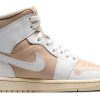 Nike Air Jordan 1 Mid Women Legend Light Brown Sneakers-1