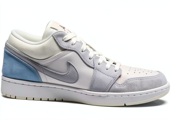 Air Jordan 1 Low Mens Basketball Shoes White Sky Grey-2