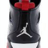 Nike Mens Basketball Shoes Leather Fabric Black Red-3