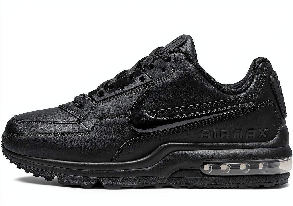 Nike Athletic Shoes Black Color Mens Running Sneakers being worn on a running track during testing