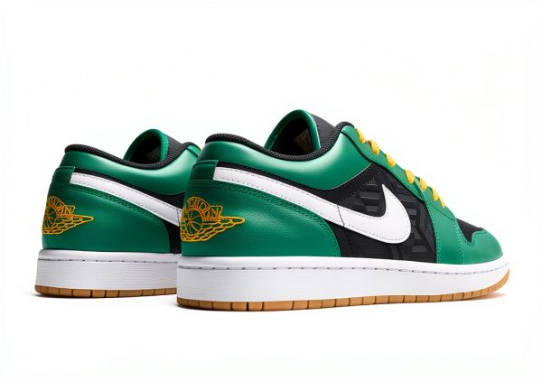 Nike Mens Basketball Shoes Rubber Sole White Gold Malachite-6