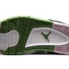 Jordan 4 Retro Women Basketball Shoes White Oil Green Nike-5