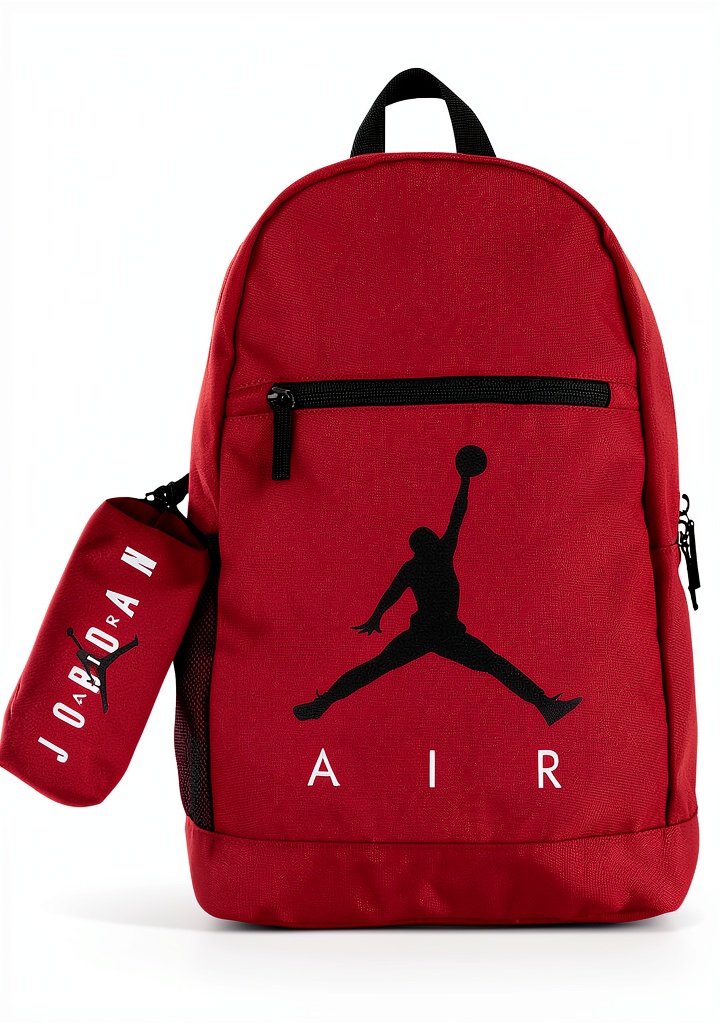 Unisex daypack backpack with side bottle pouch and front pocket