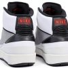 Nike Mens Casual Shoes White Fire Red Black Leather Sneakers-1