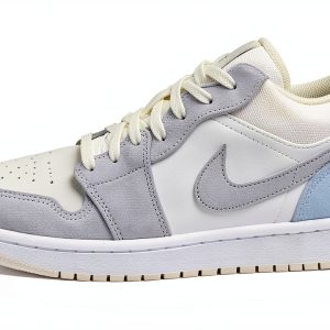 Air Jordan 1 Low Mens Basketball Shoes White Sky Grey-0