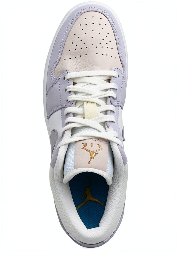 Air Jordan 1 Low Mens Basketball Shoes White Sky Grey-1