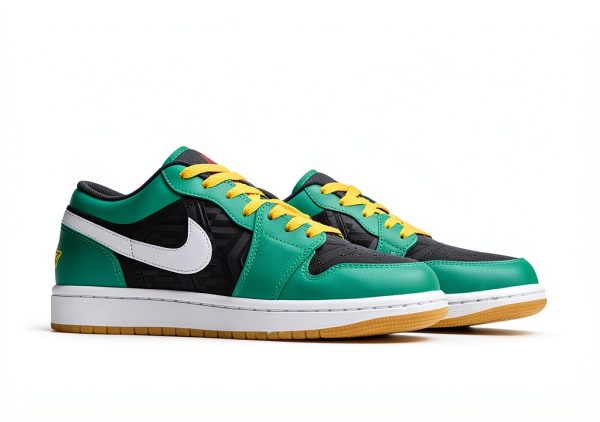 Nike Mens Basketball Shoes Rubber Sole White Gold Malachite-5