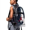 Clear Backpack Adult Black Red Adjustable Padded Straps-3