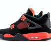 Nike Mens Basketball Shoes Black/White-red-6