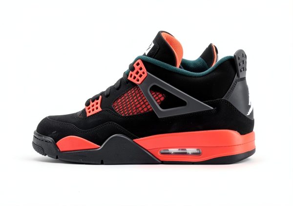 Nike Mens Basketball Shoes Black/White-red-6