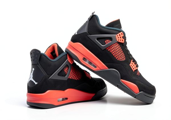 Nike Mens Basketball Shoes Black/White-red-2