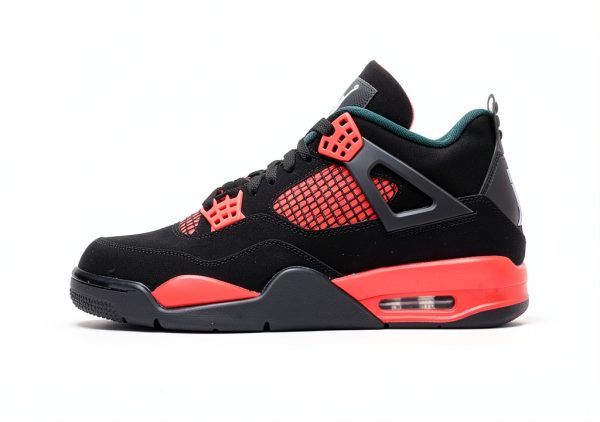 Nike Mens Basketball Shoes Black/White-red-3