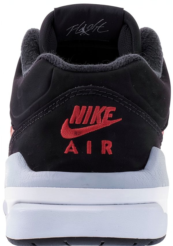 Nike Boys Basketball Shoes Big Kid 5.5-7 Black/White/Fire Red Suede-2