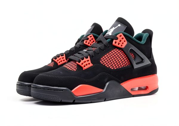 Nike Mens Basketball Shoes Black/White-red-5