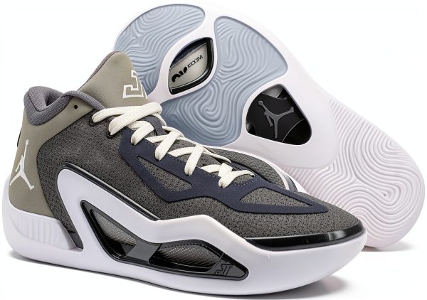 Nike Unisex Basketball Shoes Medium Grey/White/Gunsmoke-1